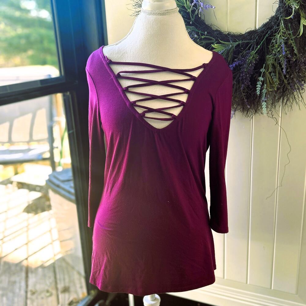 Torrid Strappy Front Long Sleeve Tee